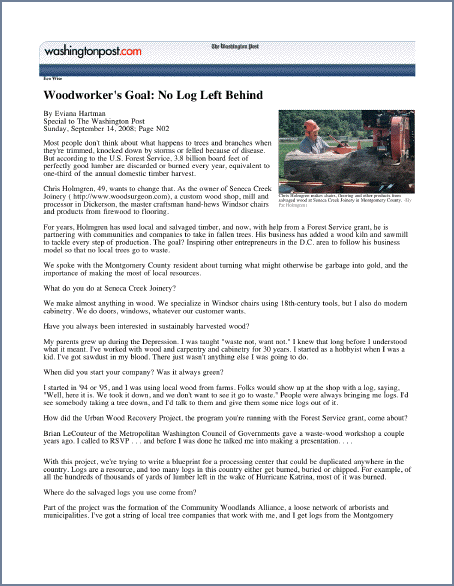 Washington Post, September 14, 2008