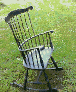 Comb back roking chair