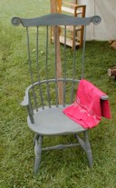 green comb back windsor chair
